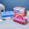 3-Layer Multi-functional Storage Box Trumpet-Shaped Multi-Layer Organizer Case PP Box Transparent Plastic Storage Container Box