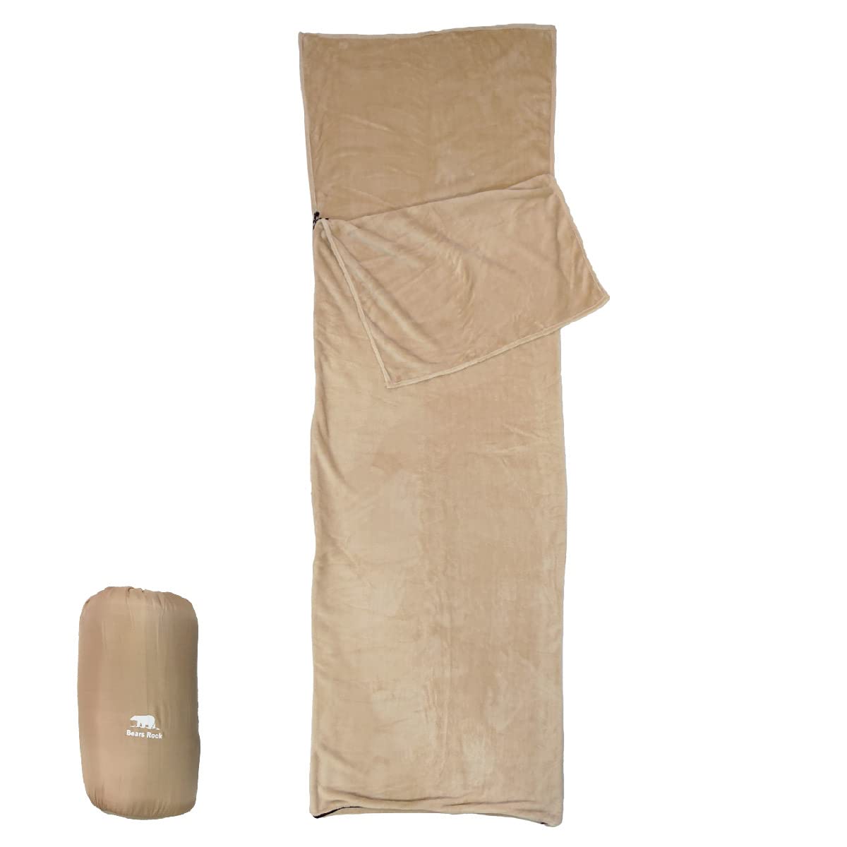 

Bears Rock Sleeping Bag Inner Shruff Boa Fleece Long Type Kurumun IB-301L (Beige)
