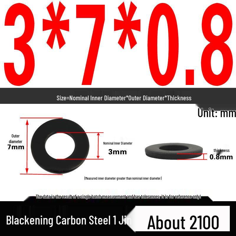 Blackened Thickened Oversized Metal Washer