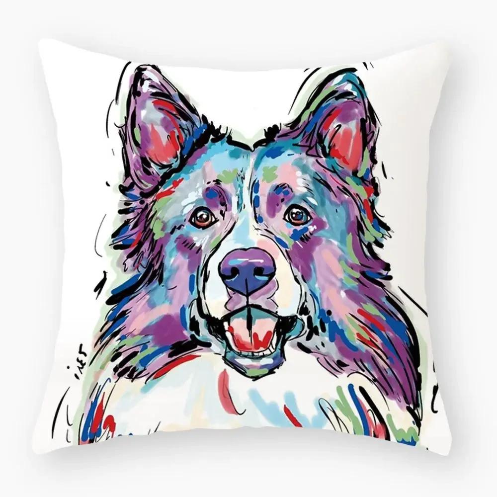 Sofa Kissenbezug Schlafzimmer Dekoration Kissenbezug Niedlicher Hund Yorkie Kissenbezug Mops Kissen Sofa Auto