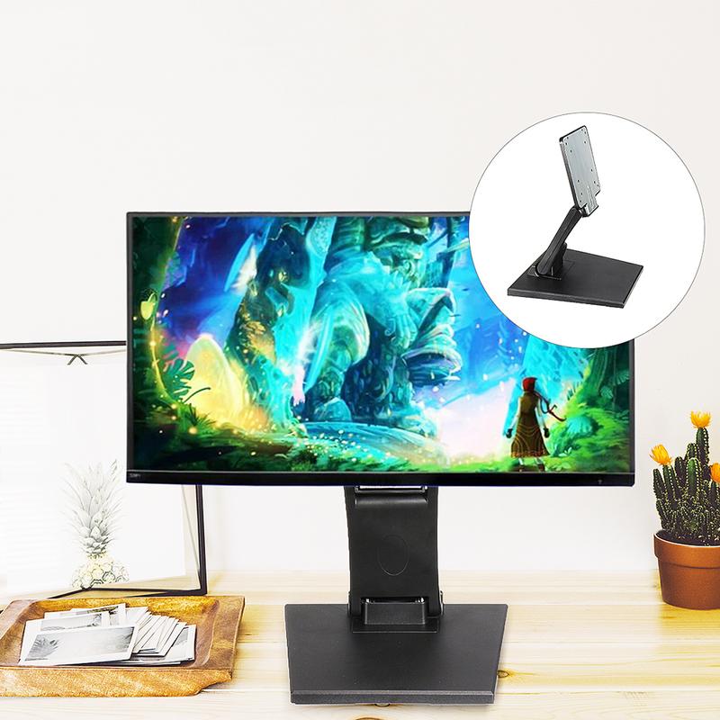 14-24" Desktop Monitor Holder with VESA Hole Folding TV Screen Stand Screen Mount Support Metal Bracket for Office Home School