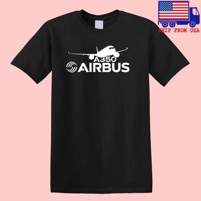 Airbus A350 Compagnie Aeree Uomo Nero Taglia S-5XL