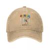 Autism Skeleton Dabbing Baseball Caps  Distressed Denim Sun Cap It's A Different Ability Awareness Outdoor Caps Hat