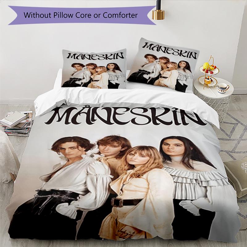 3pcs Maneskin Bedding Set Duvet Cover Closure Includes 1 Duvet Cover & 2 Pillowcases, Soft and Comfortable for All Seasons.