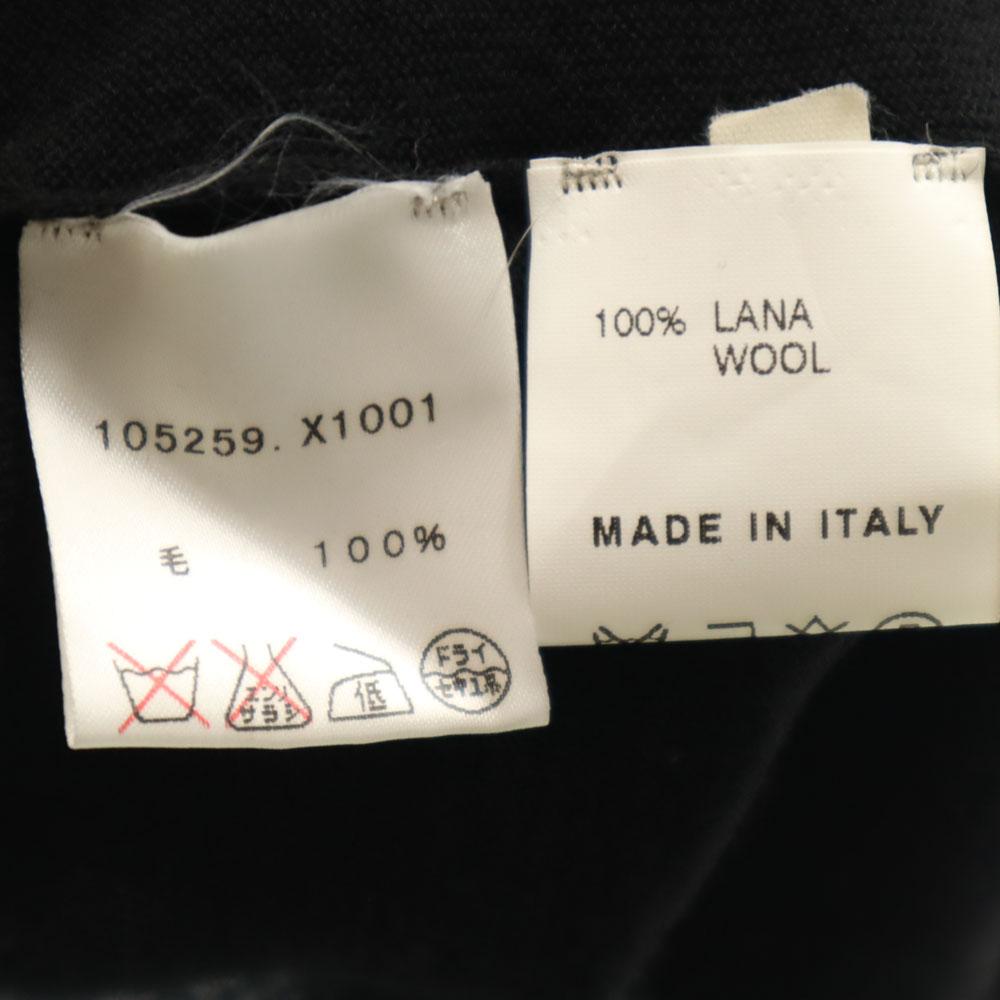 GUCCI Made in Italy Wool Blend Long sleeve Sleeve ribbon Cut S black Women Used