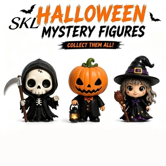 Giochi di Festa in Famiglia Calendario dell'Avvento di Halloween 2026, Scatola Conto alla Rovescia di 24 Giorni con Figure Festive 3D, Set di Giocattoli Spettrali da Collezione per Bambini, Regalo