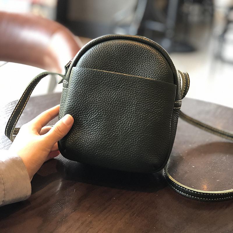 Leisure Nature Soft Cow Leather Women Small Mobile Phone Bag Versatile Shoulder & Crossbody Bags