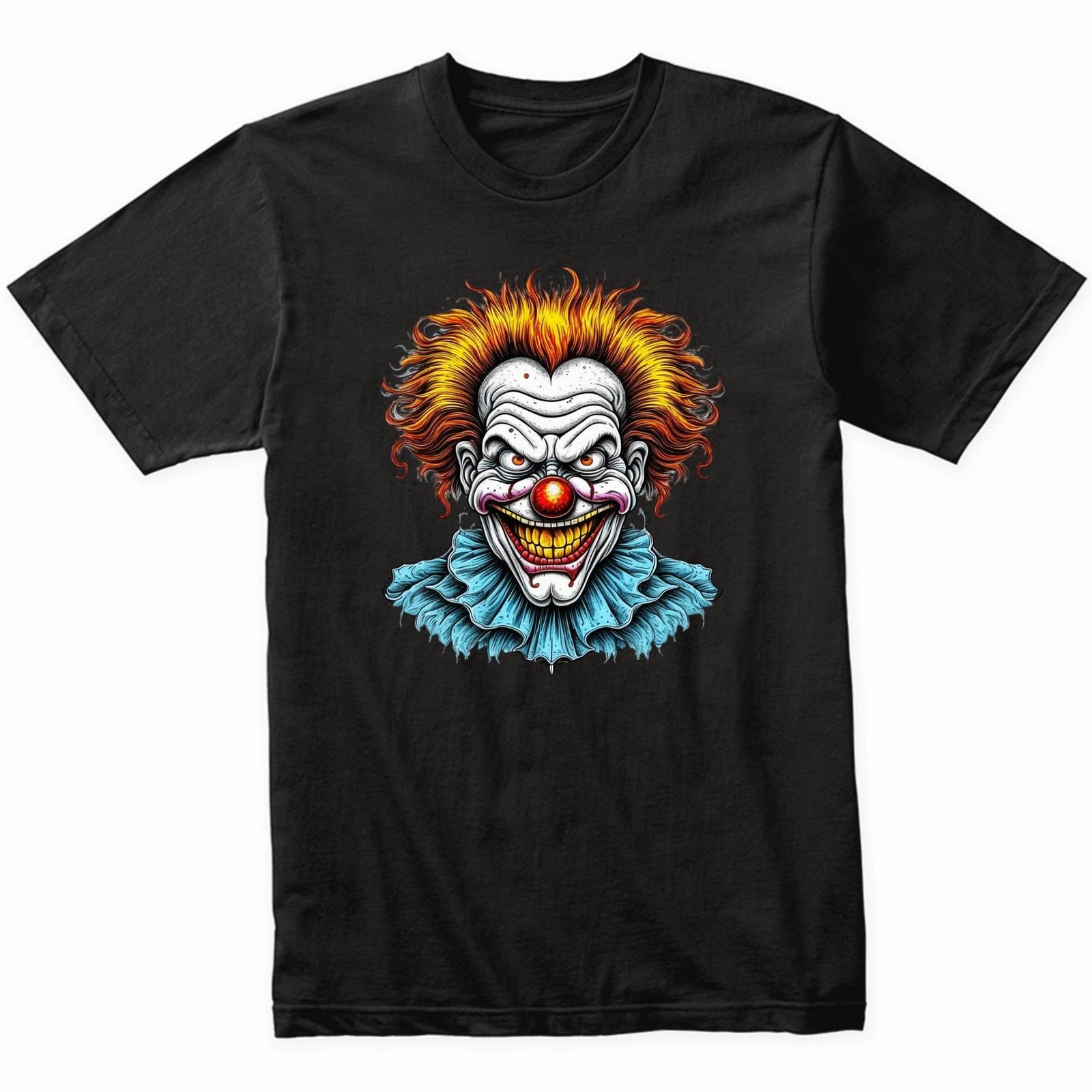 Creepy Clown Scary Evil Clown Halloween T-Shirt - Men s Halloween Shirt S разноцветный