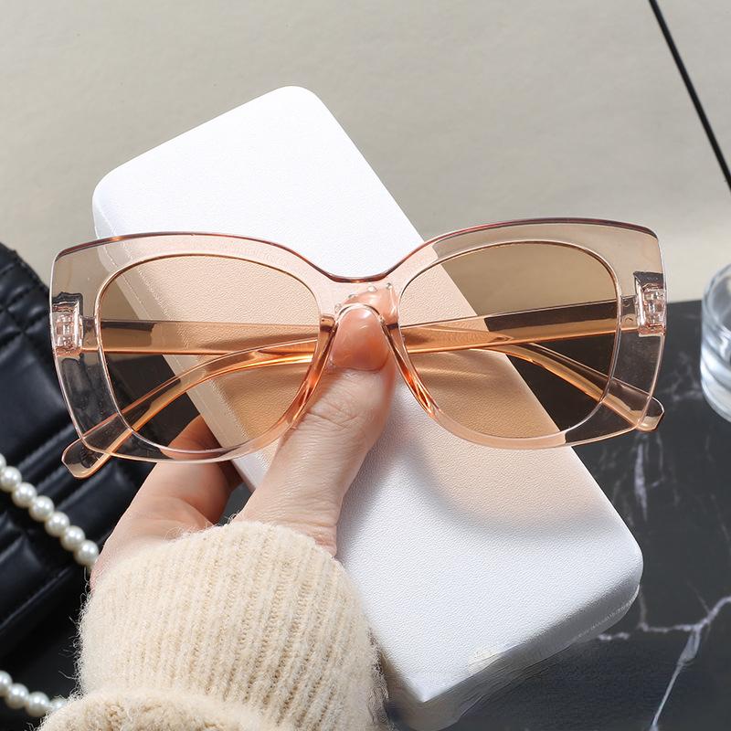 

Солнцезащитные очки «кошачий глаз» женские ретро модные уличные фото декоративные солнцезащитные очки коричневый