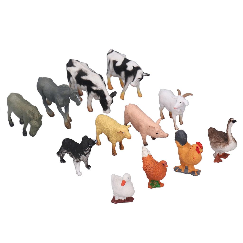 Children Farm Animals Figures Toy Solid Simulation Plastic and Synthetic Resin Poultry Playset
