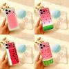 Fruit Watermelon Phone Case For iPhone 14,16,12,17,13,15,11 Max,Pro,Mini,Plus,Air,E Magnetic Frosted Transparent