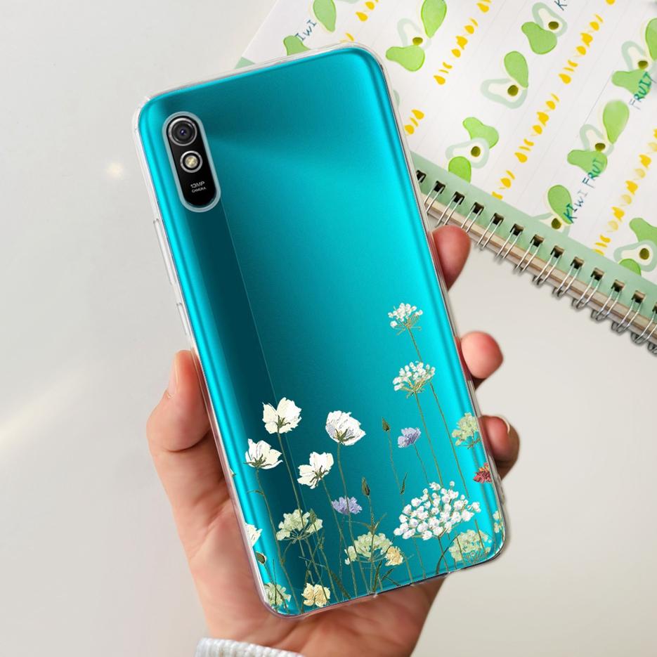 For Xiaomi Redmi 9A Case Redmi 9AT Stylish Painted Cover Clear Silicone Phone Case For Xiaomi Redmi 9A Sport Redmi9A T Soft Bags