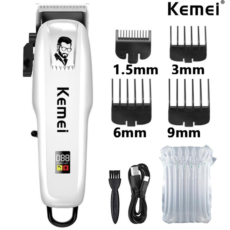 Kemei Electric Hair Clipper Hair Cut Wireless Trimmer Men Professional Clipper Machine Rechargeable Hair Cut Barber 809A PG