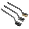 3pcs Mini Wire Brush with Plastic Handle for Cleaning Tree Trunk Burr Bonsai Brush Garden Cleaning Tool
