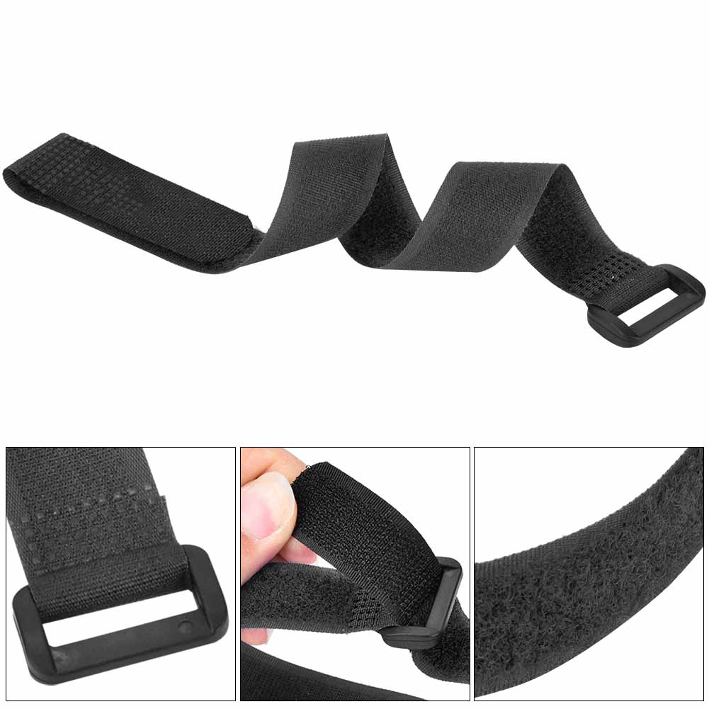 5 pcs Nylon Adhesive Tape Bicycle Handlebar Strap Cycling Bike Air Pump Tie Rope(black)