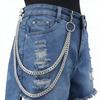 Trendy Double Layer Metal Denim Pants Chain - Fashionable and Versatile
