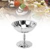 Dessert Dish Cup with Base 304 Stainless Steel Serving Bowl for Snacks Pudding Ice Cream Salad Fruit Yogurt