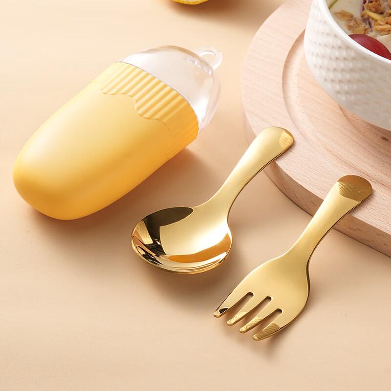 

ZISIZ Creative Cute Stainless Steel Spoon and Fork Set