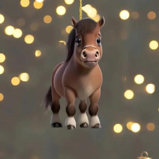 Horse Pendant Car Interior Decoration Christmas Trees Doors Windows Walls Decorative Hanging Accessory