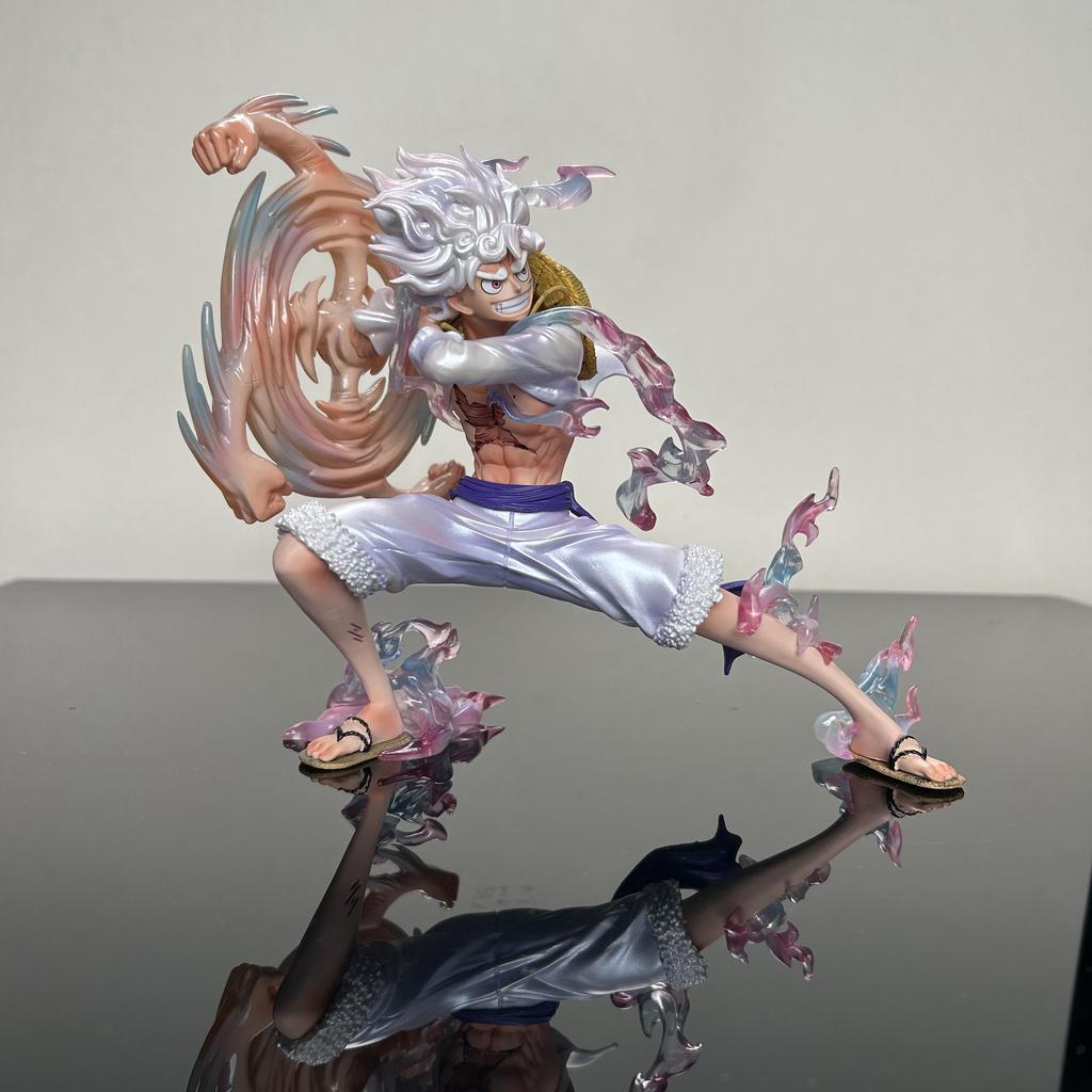 19cm/7.48in Anime One Piece Figure Nika Luffy Action Figures Luffy Arm Can Rotate Pvc Statue Collection Model Toys for Gifts