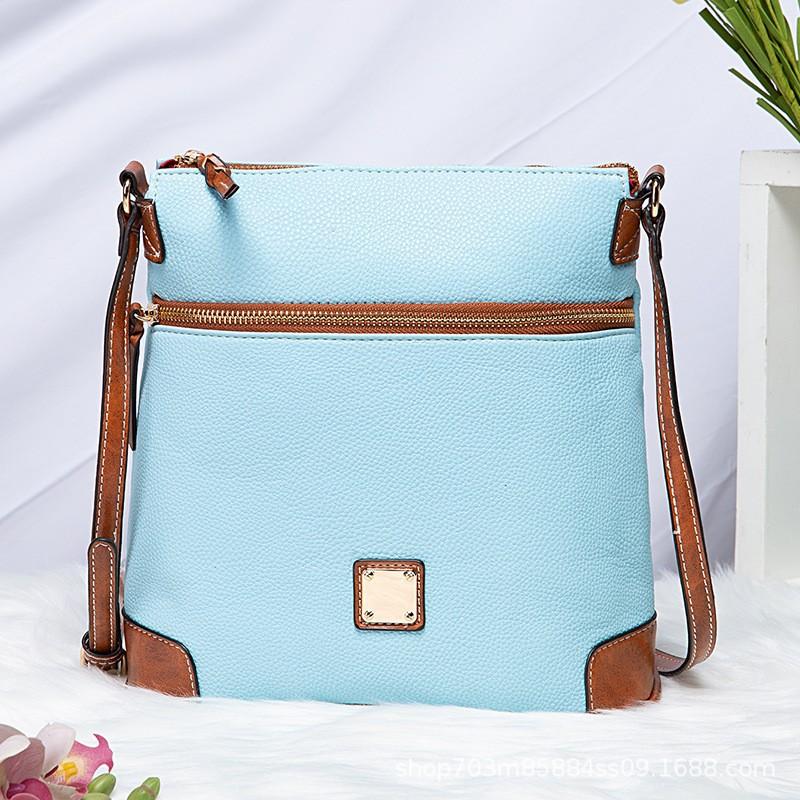 Dámská taška Vintage Pebbled Lychee Grain Textura Crossbody taška Vícebarevná dámská taška