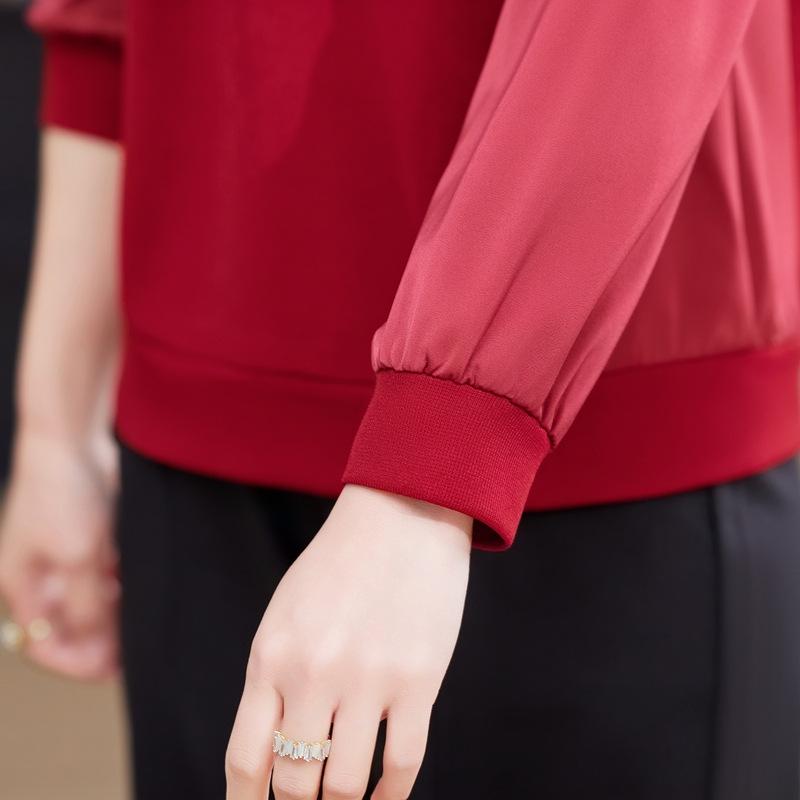 2025 Spring Thin Knit Cardigan for Middle-Aged Women - Long-Sleeved Temperament Top