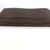 BVLGARI L-shaped zipper logo Clutch bag Leather Brown/Black
