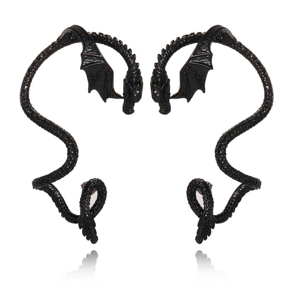 Vintage Dragon Animal Alloy Earrings With Electroplating For Women Wear Party