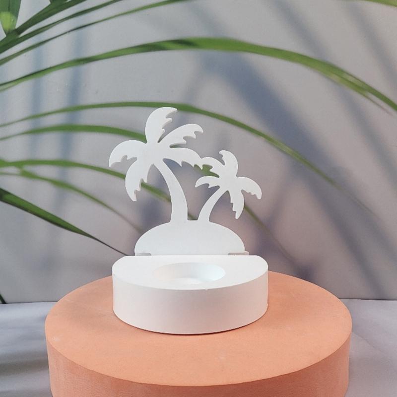 Coconut Tree Candle Holder Silicone Molds Candlesticks Castings Moulds Resins Molds Craft Molds for Tapers Candle