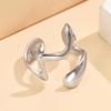 Geometric Irregular Open Design Adjustable Stainless Steel Ring In Artistic Cold Style