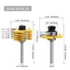 3 Wing Router Bits Set 7pcs Blade Cemented Slot Knife Cutters Carbide Milling Cutter for Wood 6mm 1/4inch 8mm12mm 1/2inch Shank