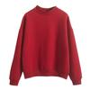 Autumn Winter Casual Women Solid Color Crew Neck Long Sleeve Sweatshirt Pullover