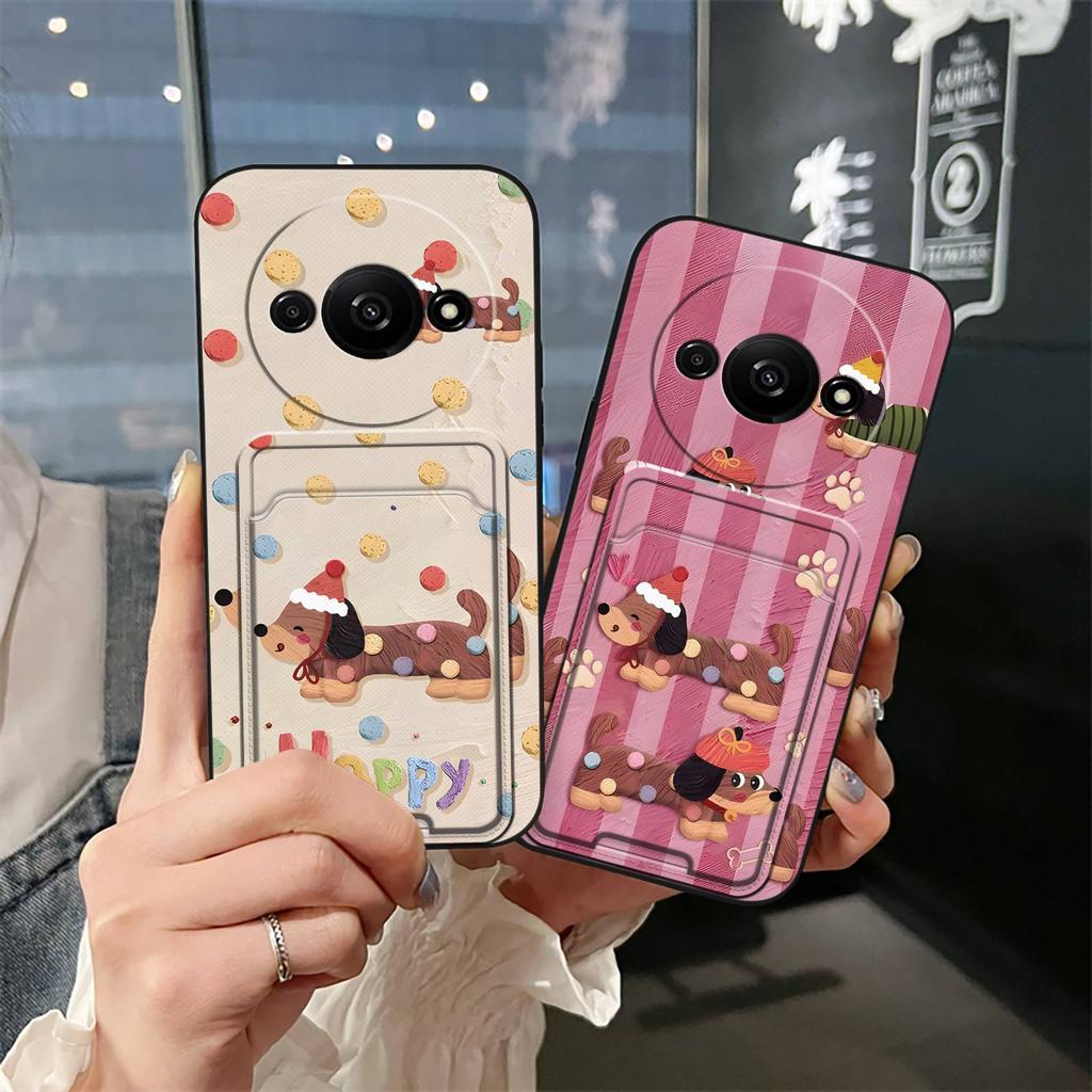 Card sleeve Full wrap Phone Case For Redmi A3 4G/A3X/Xiaomi POCO C61 4G Cover protective Anti-knock Back Cover TPU Cute