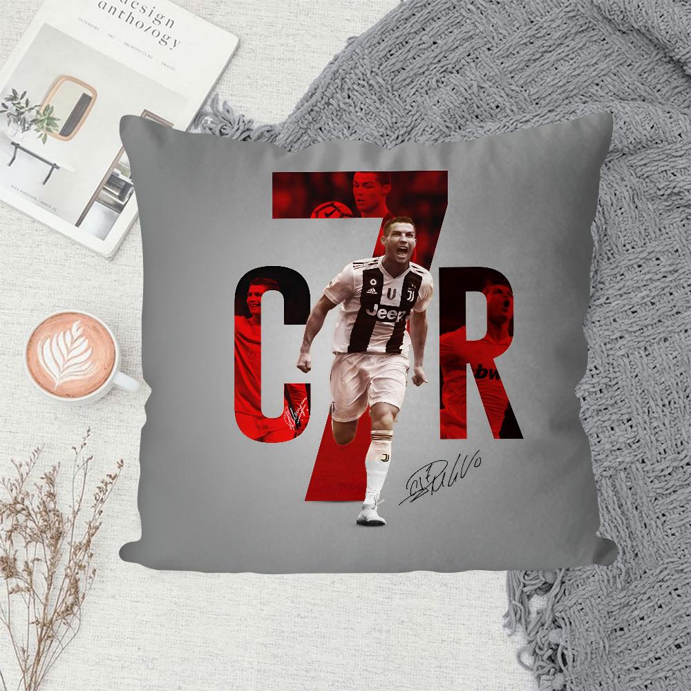 1 шт. Наволочка CR7 Криштиану Роналду Декоративная для дивана Домашняя Двусторонняя печать Короткий плюш Милая наволочка 16x16Inch