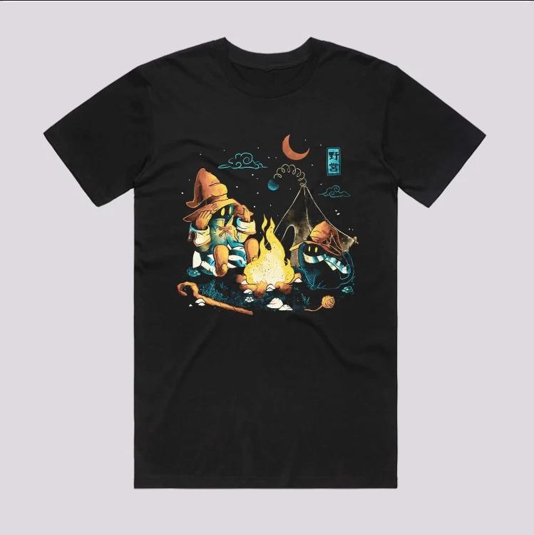 Anime Magic Camp Funny Japanese Style Black Tshirt Size S4XL S