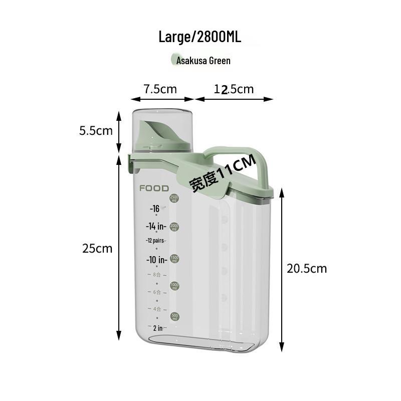 Vzduchotěsná skladovací nádoba odolná proti vlhkosti na obilí, cereálie, krmivo pro domácí zvířata, rýži a čaj