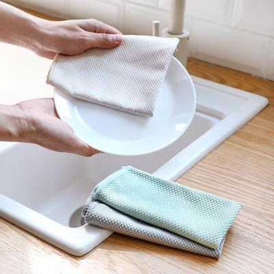 Fischschuppen-Reinigungstuch für Glasreinigungstuch Küche zum Entfernen von Öl ohne Spuren Absorbierendes Haarhandtuch Zuhause Ölfrei
