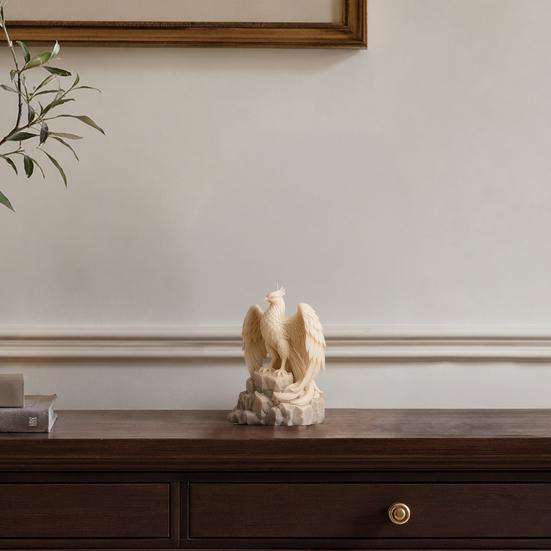 Rising Phoenix Rebirth Statue, 3D Printed PLA Sculpture with Matte Finish, Home Decor for Desk & Bookshelf, Symbol of Renewal & Strength, Unique Gift