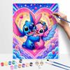 Disney DIY Oil Painting Kits Stitch Angel Hug Hand Painting Home Decor Craft Gift Ideas Canvas Wall Art Paint By Numbers Artwork Sets 130