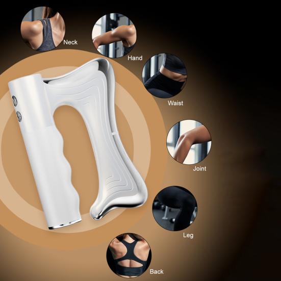 Electric Muscle Scraping Tool with 3 Modes LED Display Vibration Massage Scraper for Deep Tissue Relaxation Fast Charging Muscle Tension Relief Device