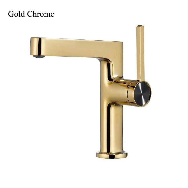 Basin Faucet Bathroom Washbasin Water Mixer Taps Hot Cold Water Basin Sink Tap Bathroom Faucet Tap Gold Black Chrome Faucet