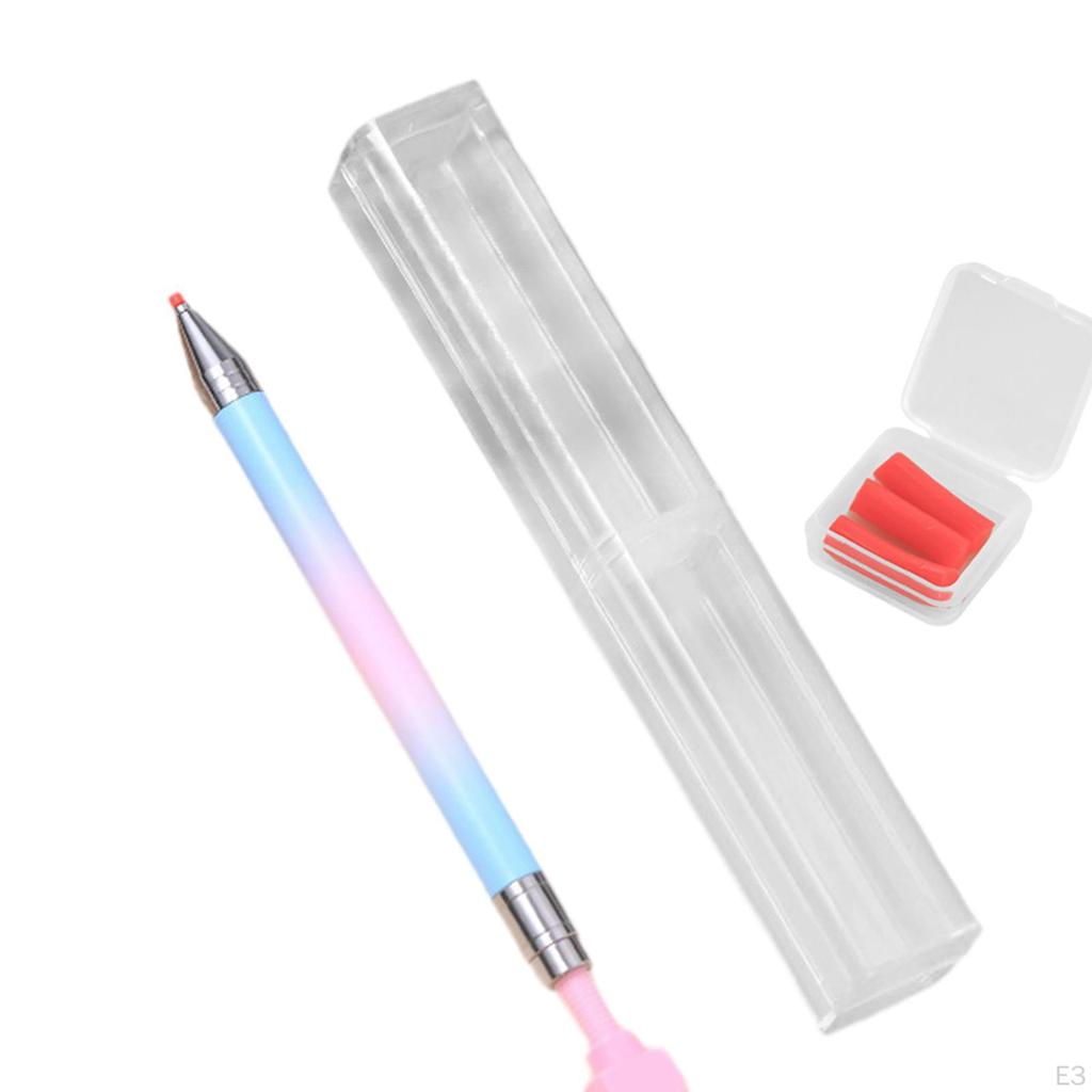 Rhinestone Picker Dotting Pen DIY Nail Art Tool Compact Multiuse Adjustable Refillable Replaceable