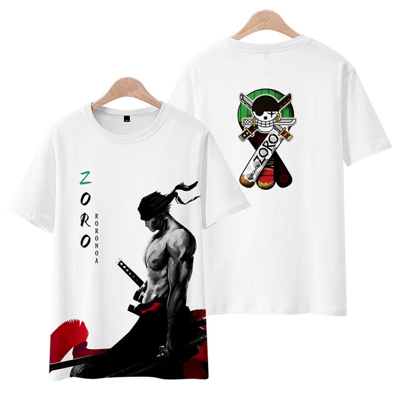 15 barev ONE PIECE Anime Dámská Pánská trička Anime Tričko Kreslený potisk O-výstřih Nadměrná velikost Krátký rukáv Móda Pánské oblečení Streetwear