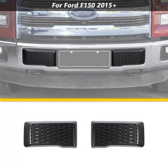 Front Bumper Corner Cover Trim For Ford F150 2015- Carbon Fiber Accessories