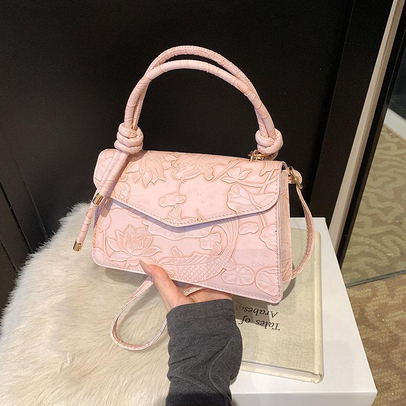 Autumn Womens Small Square Shoulder Bag Premium Textured Crossbody Bag Fashion Minimalist Versatile Handbag Purse KTB
