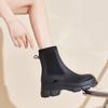 Women's Chelsea elastic rain shoes medium and high waterproof and non-slip rain boots can be worn outdoors in the rain