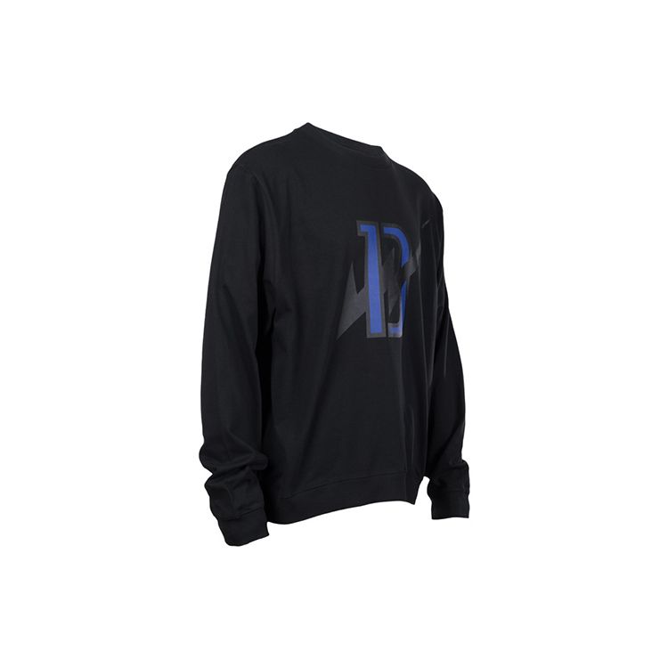WE11DONE FW22 Letter Logo Printed Pullover Long Sleeve Sweatshirt Unisex Sweatshirt Black WD-TS3-22-808-U-BK