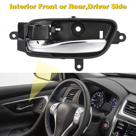 Car ide Door Handle Black Chrome Driver Side LH Durable For Nissan Altima US