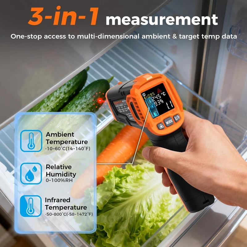 IM02/IM02Pro LCD Digital Infrared Thermometer Laser Temperature Meter Non-contact Pyrometer IR Thermometer ℃/℉ with Backlight