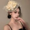 Pălărie Mari Floră Agrafă Pălărie Plasă Pălărie Cu Agrafă De Păr Cu Pene Accesorii pentru petrecere de bal de nuntă Bentite Pentru Femei